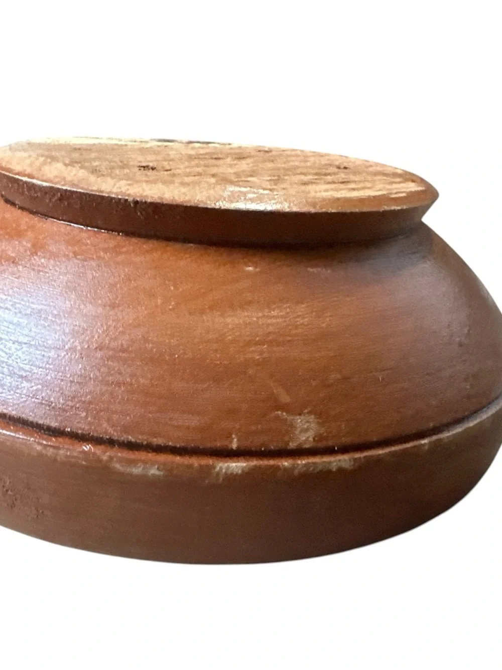 Handmade Wooden Grinding Bowl with Grinder – Traditional West African Asanka
